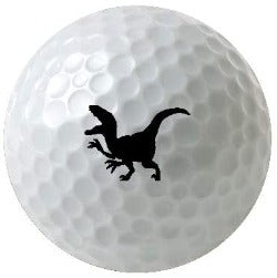 Dinosaur TRex T-Rex Silhouette 3-Pack Printed Golf Balls