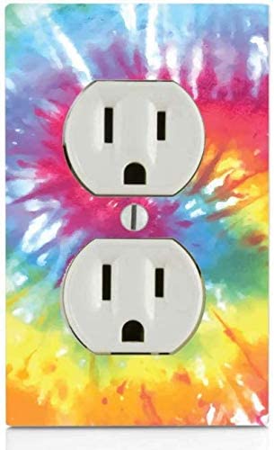 Tie Dye Jumbo Electrical Outlet Plate, 1 gang, 3.31x5.06"
