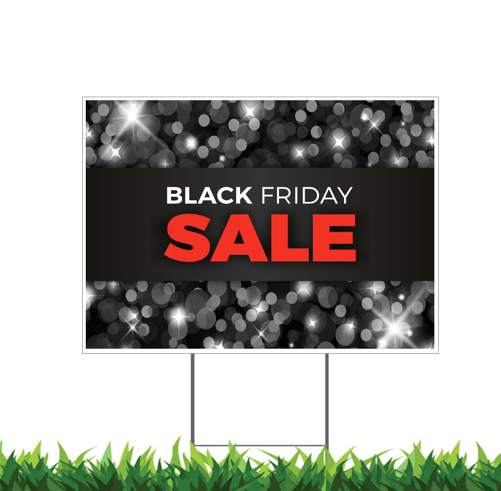 Friday Sale Sign, Retail Sale Sign, Yard Sign, 18x12, 24x18, 36x24, H-Stake Included, v3