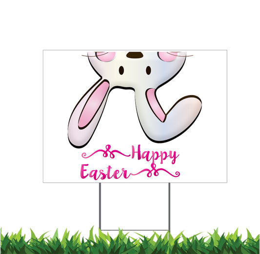 Happy Easter, Easter Bunny, Easter Eggs, Yard Sign, 18x12, 24x18, 36x24, v1