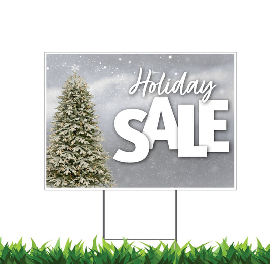 Holiday Sale Sign, Retail Sale Sign, Yard Sign, 18x12, 24x18, 36x24, H-Stake Included, v4