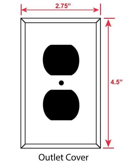 Leopard Print Design Pattern, Plastic Electrical Outlet Wall Plate, 2.75 x 4.5 inches