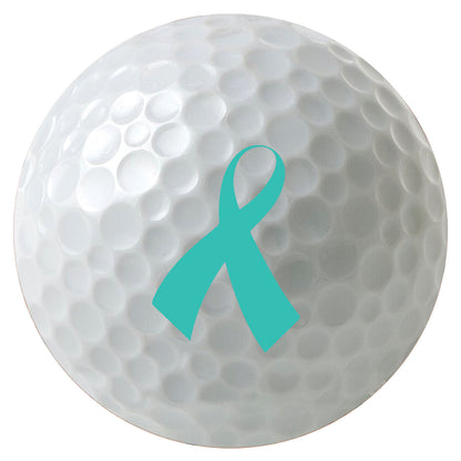 Charity-Ribbon-Golf-Balls-Teal