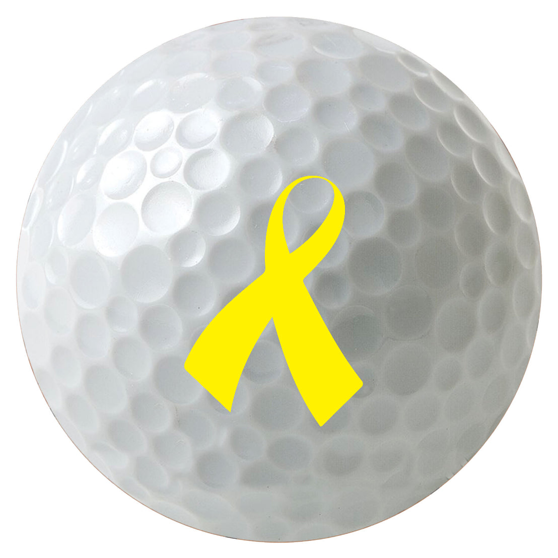 Charity-Ribbon-Golf-Balls-Yellow