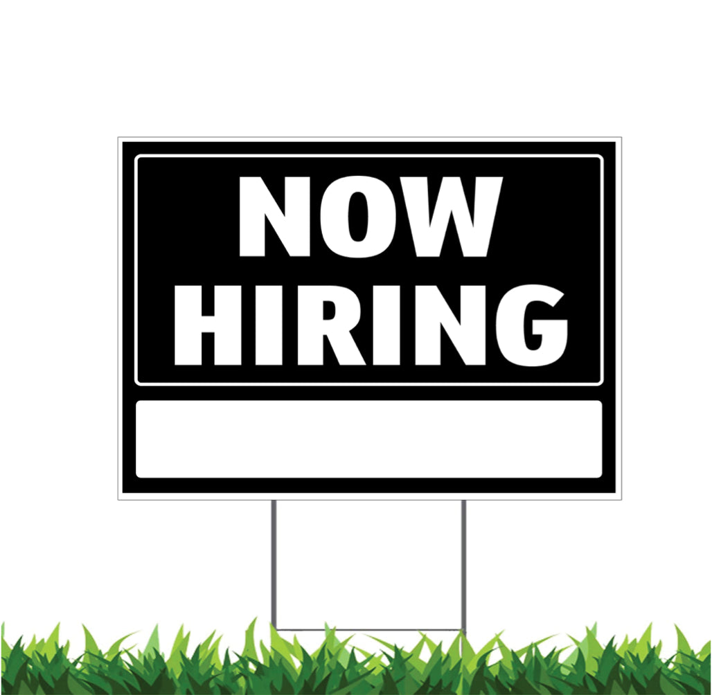 Help Wanted, Write Any Message, Now Hiring, Yard Sign, v7