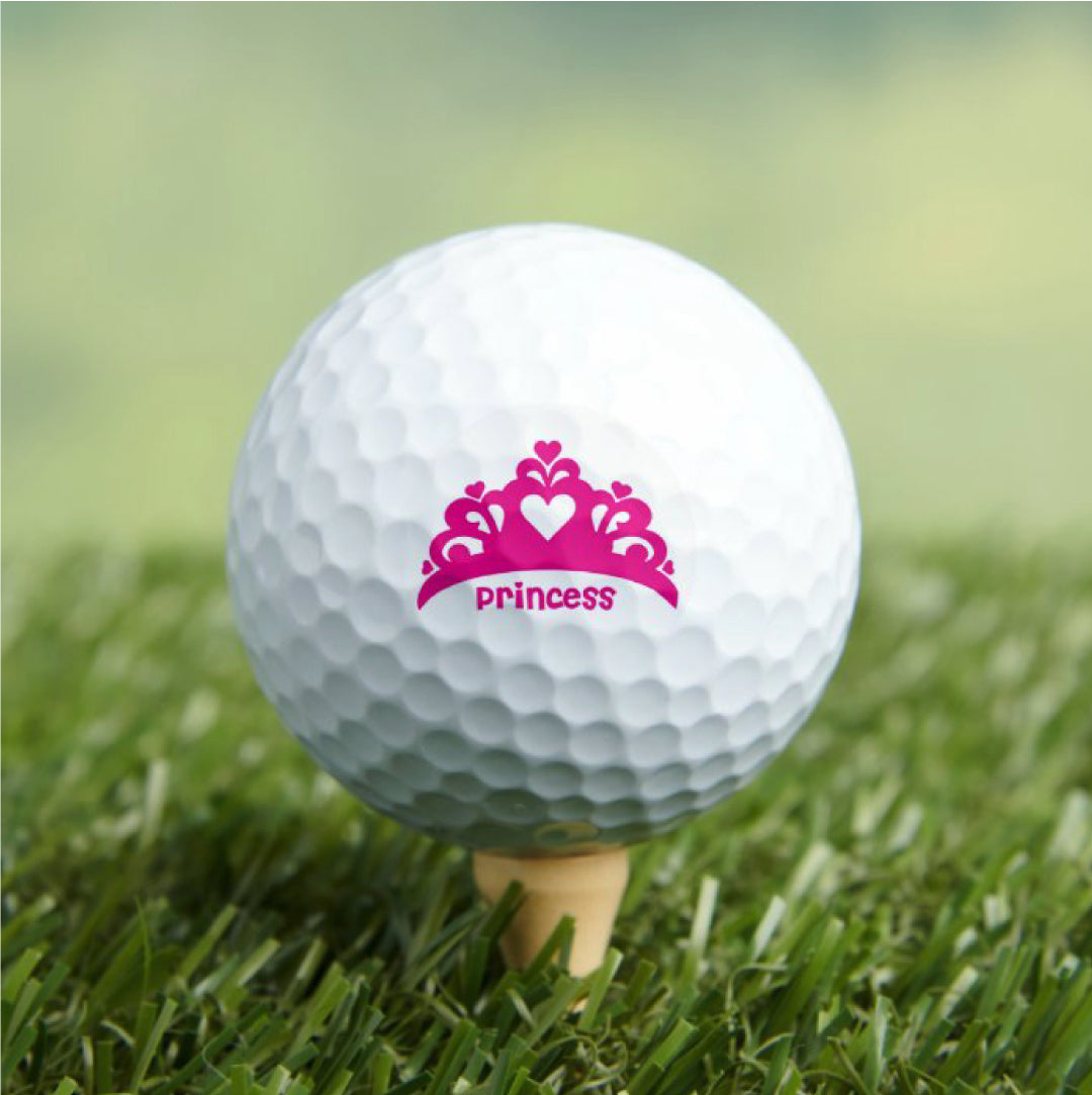 Princess Tiara Crown Pink Golf Balls