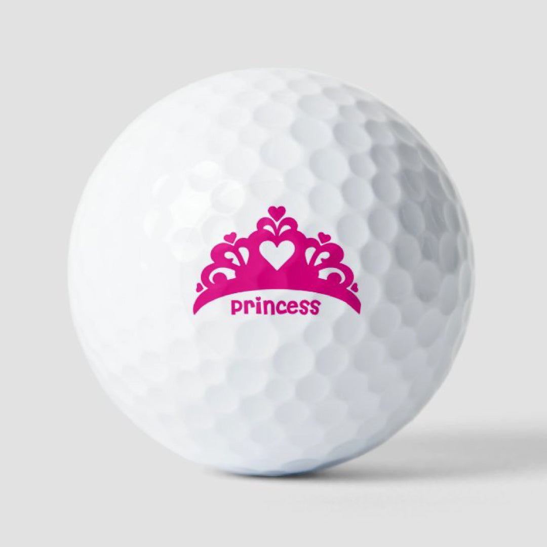 Princess Tiara Crown Pink Golf Balls