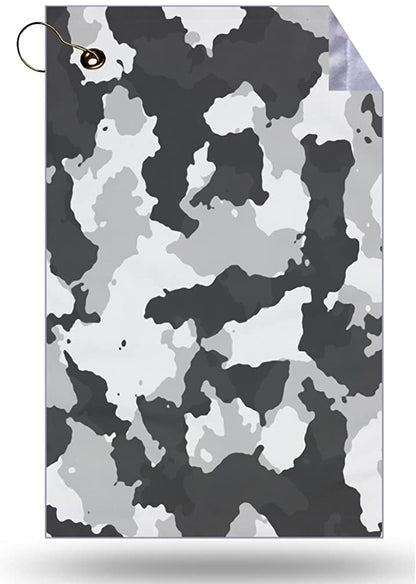 Winter Snow Camo Camouflage Golf Towel