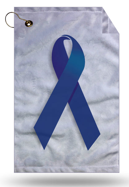 Charity Awareness Blue Ribbon Golf Towel