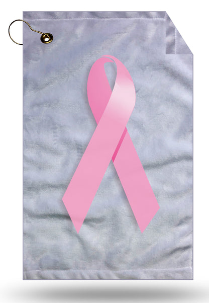 Charity Awareness Pink Ribbon Golf Towel