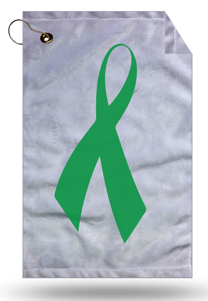 Green Ribbon Charity Golf Towel