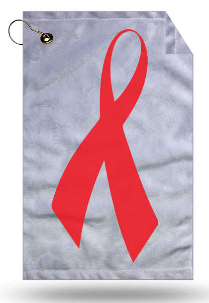 Red Ribbon Charity Golf Towel