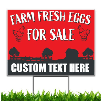 Custom Farm Fresh Eggs For Sale Sign