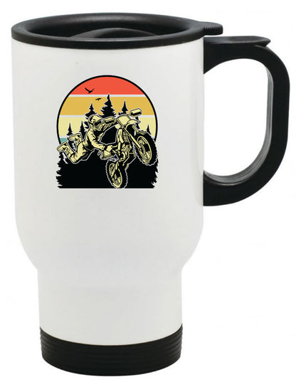Dirt Bike Retro Coffee Mug Travel White