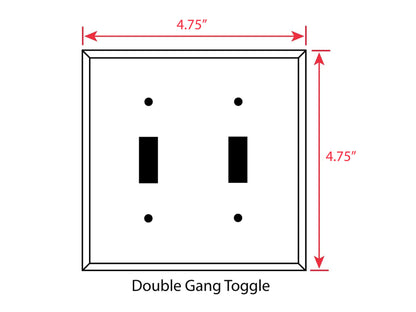 Leopard Print, Plastic Double Gang Toggle Light Switch Wall Plate, Brown Black, 4.75 x 4.75 inches