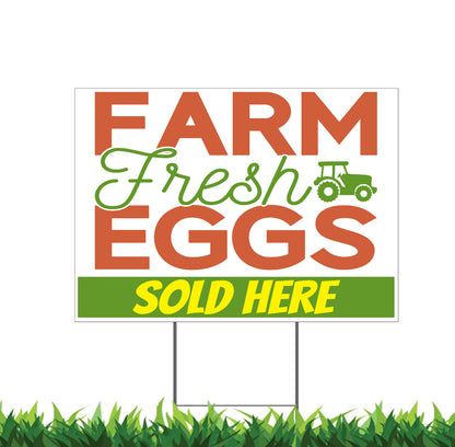 Eggs Sold Here Farm Fresh Yard Sign