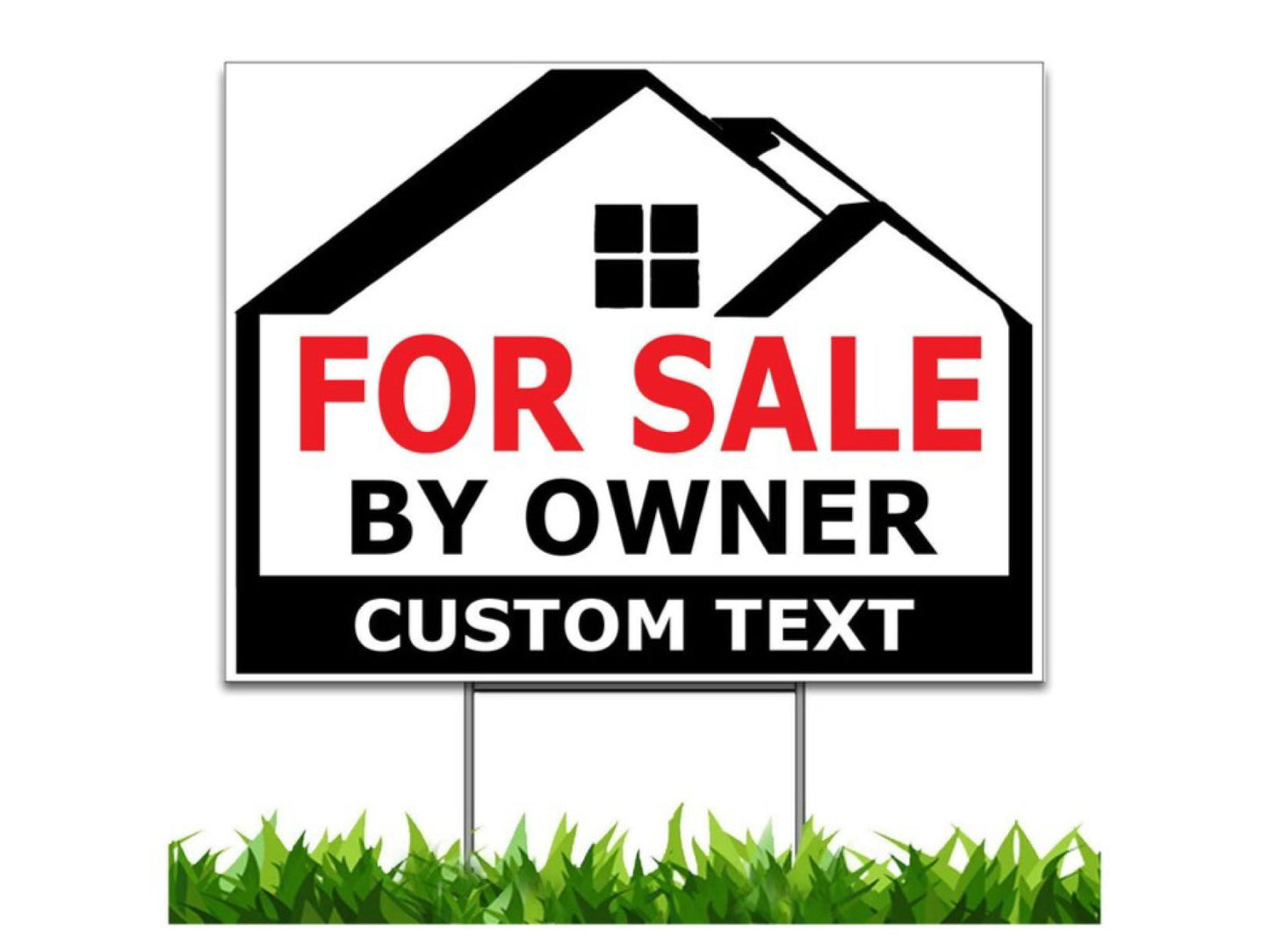Custom for Sale by Owner, Yard Sign, 36 x 24 inches, v2