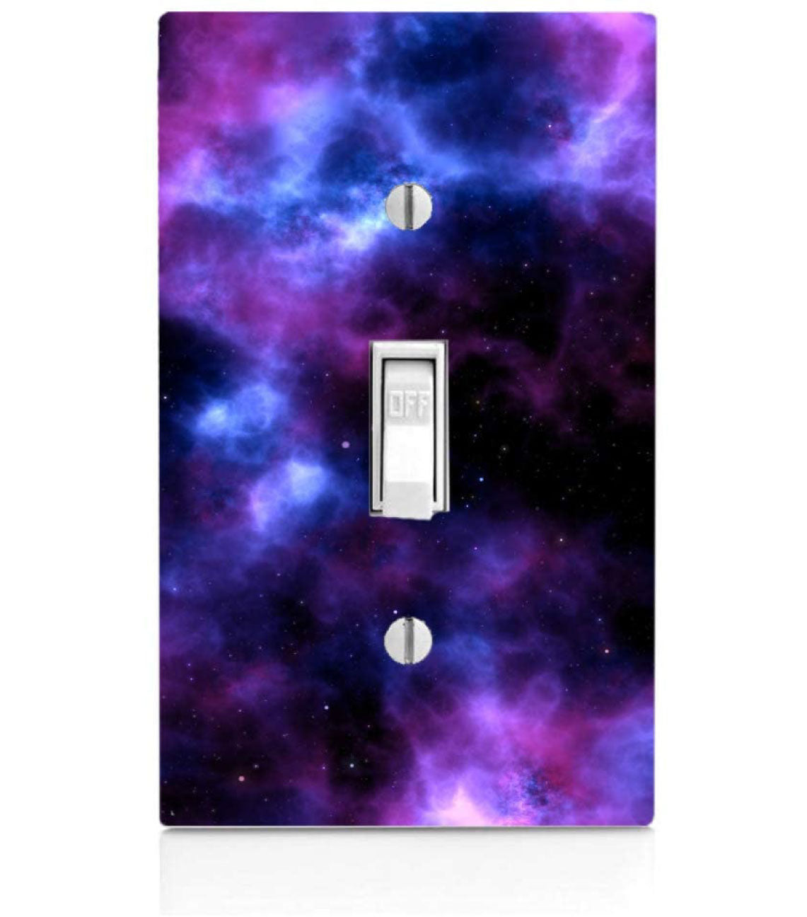 Galaxy Nebula Universe Space, Plastic Single Toggle Light Plate Switch Wall Plate, 2.75 x 4.5 inches