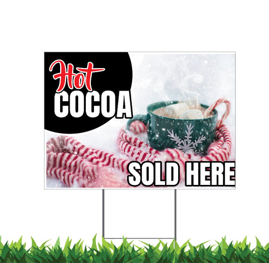 Hot Cocoa Sold Here Sign Holiday