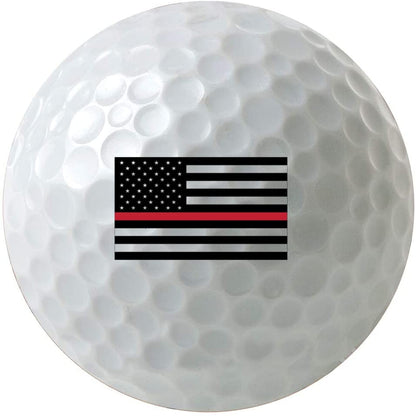 Thin Red Line Flag Fireman Golf Balls
