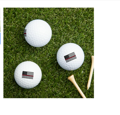 Thin Red Line Flag Fireman Golf Balls