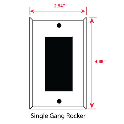 Blue Beach Wood, Single Gang Rocker Decorator Dimmer Wall Plate, 2.94 x 4.69 inches