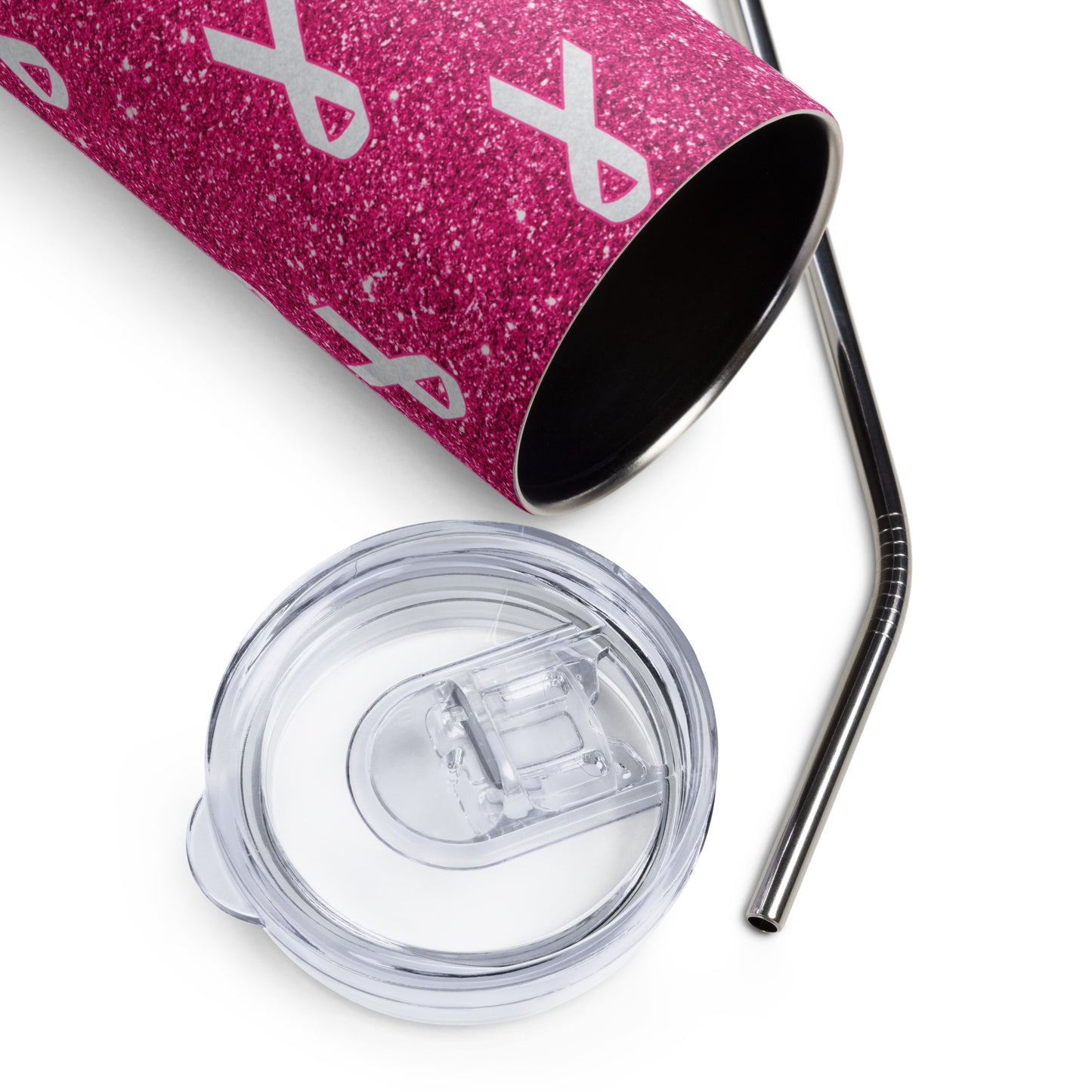 Pink Ribbon Breast Cancer Stainless steel tumbler