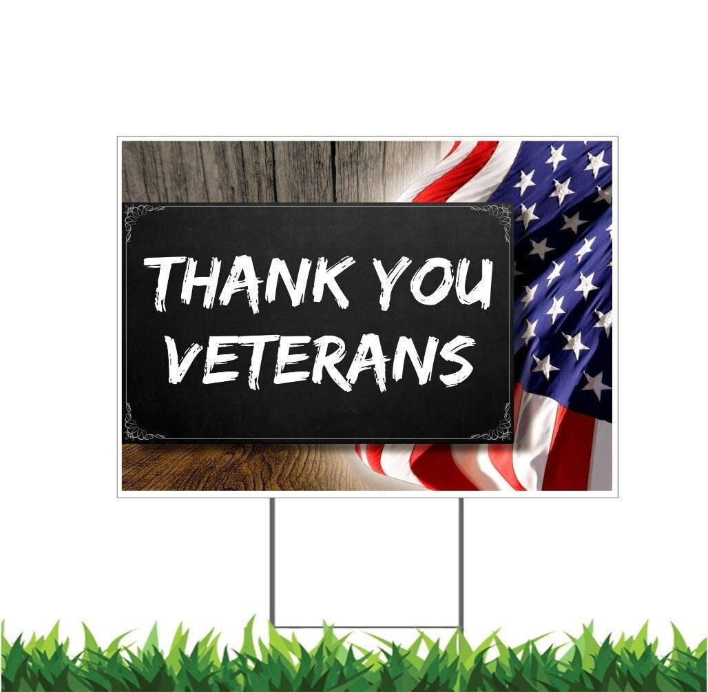 Thank You Veterans Yard Sign