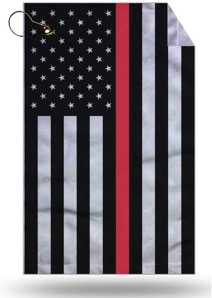 Thin Red Line Flag Golf Towel